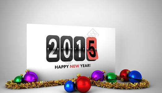 2015年新年快乐的复合形象卡片假期计算机喜庆红色快乐滚筒海报滚动黑色背景图片