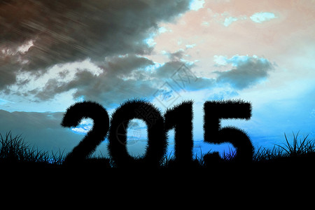 2015年复合图像计算机绘图字体多云新年场地数字环境蓝天背景图片