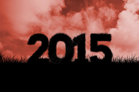 2015年复合图像日出新年红色天空计算机环境数字日落场地字体背景图片