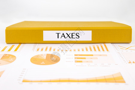 税务文件 图表 图表和财务报告背景图片