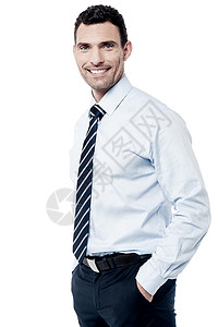 我第一天上任就来上班男性公司微笑男人中年冒充领带商务白色管理人员背景图片