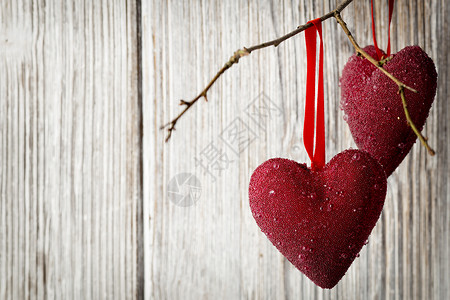 心脏红色卡片浪漫庆典问候语背景图片
