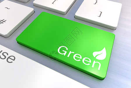 绿键键扣足迹命令生态电脑灰色环境控制按钮禁令绿色背景图片
