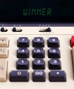 旧计算器  赢家金融订金按钮报酬展示兴趣财富利润数字数学背景图片