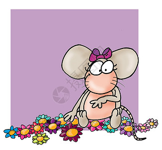 老鼠素描老鼠的吉祥物背景