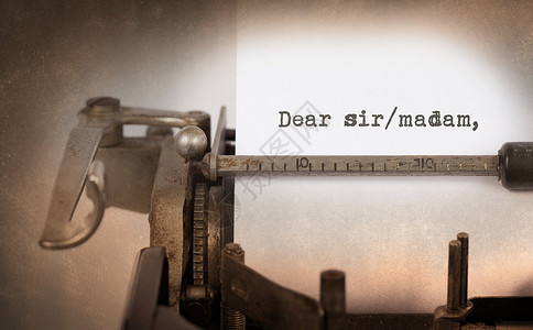 旧式打字机女士打印先生写信电子邮件写作乡愁垃圾邮件语法作家背景图片