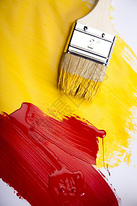 次要的油漆罐 亮彩色调子概念画笔金子游戏优胜者工具解决方案曲线玩具油漆装潢师背景