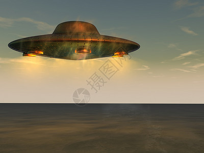外星人的UFO - 不明飞行飞行器背景