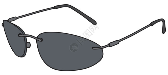 黑色的眼镜黑墨镜眼睛卡通片风镜框架太阳运动金属塑料阅读黑色设计图片