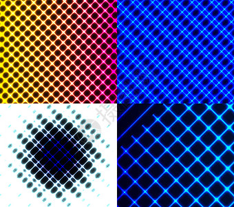 一套Styl化的抽象背景发光线技术程式化艺术黑色网络背景图片