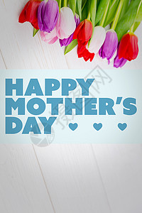 母亲节贺礼日综合形象植物蓝色桌子花瓣背景图片