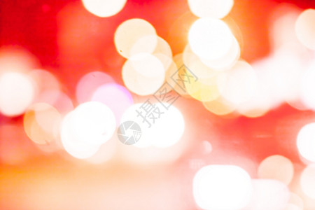市内夜幕背景带boke黄色艺术圆圈红色橙子背景图片
