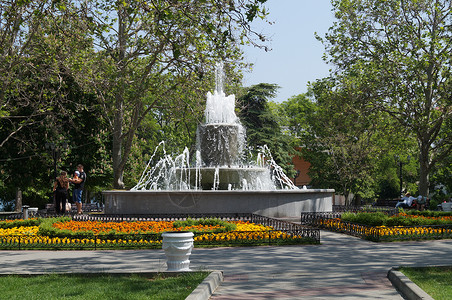 喷泉建筑学飞溅中心背景图片