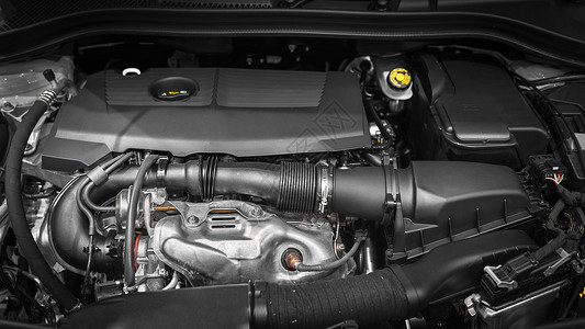 低消耗汽车发动机详细照片工程引擎电缆软管奢华涡轮燃料运输车辆机器背景