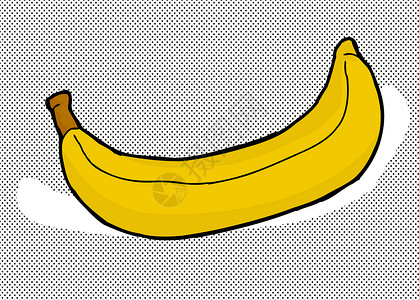 手绘卡通香蕉黄色香蕉卡通背景