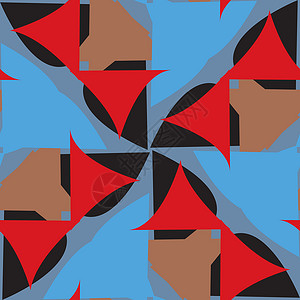 红蓝和黑三角形背景图片