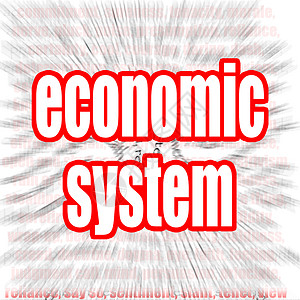 经济体系红色商业标签金融背景图片