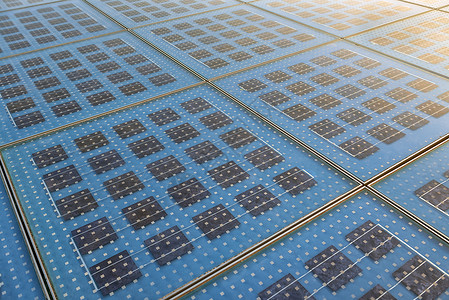 太阳能薄膜蓝色的控制板高清图片