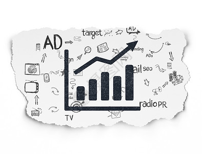 艾灸宣传图广告概念 关于撕纸背景的增长图宣传概念白色市场社会库存流程图生长报纸创造力眼泪活动背景
