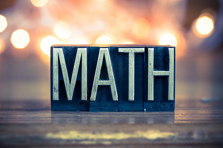 数学算术素材金属彩压型Metal Muth概念几何学乘法数学代数算法方程统计数字凸版公式背景