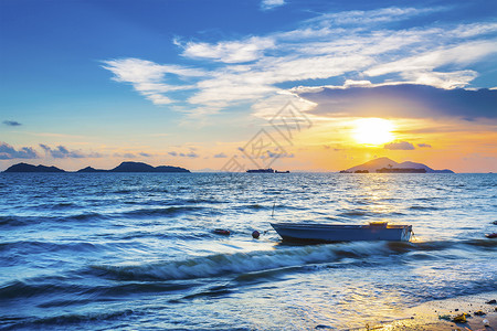 傍晚海滨海岸高清图片