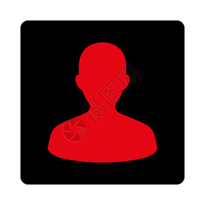 红色头图用户平整强化红色和黑颜色四轮按键男性绅士丈夫角色性格顾客经理客户帐户男生背景