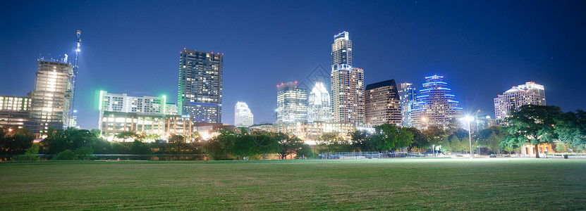 鸿星尔克Austin Down镇奥斯汀德克萨斯天线视图 Zilker大都会公园背景