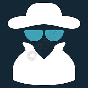 Spey 图标化身私人勘探犯罪帽子代理人保镖间谍手表检查员背景图片