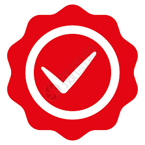 红色圆圈印章从竞争和成功双彩图标集中创建的有效图标报酬证书海豹字形评分标签印章徽章勋章红色背景