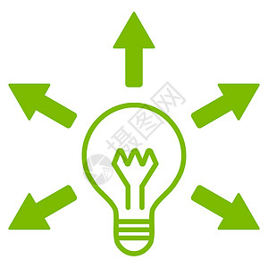 科学技术图标理想点图标电子产品教育创新科学技术绿色想像力辐射灯泡电气背景