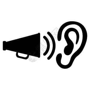 耳朵信息图矢量广告图标播送演讲扩音器警报收音机嗓音扬声器品牌放大器公告背景