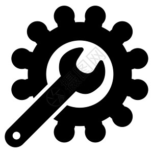 维修icon自定义图标安装配置应用程序接口机械黑色工业硬件扳手锤子背景