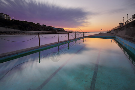 克洛维利泳池清晨悉尼高清图片