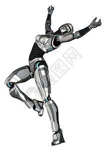 安卓机器人Cyborg 电子计算机机械白色科学科幻机器技术电脑电子人小说金属背景