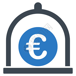 储物图标欧元标准图标货币储物柜储蓄圆顶基金防腐剂资本订金银行商业背景