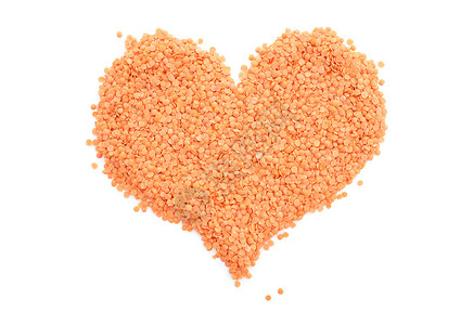 心脏形状的红扁豆背景图片