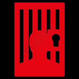 监狱图标警卫背景惩罚犯罪囚犯刑事法律框架法庭警察背景图片
