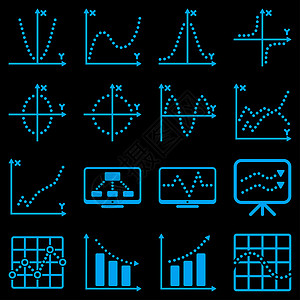 椭圆图标Dotted 光栅插图商务图标酒吧图标集字形图表数据统计活力等级数学背景背景