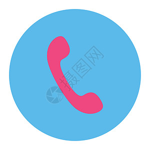 粉色蓝色圆环粉色和蓝色平板电话圆环按钮扬声器热线讲话电话号码图标电讯戒指拨号背景