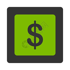 财务图标经济银行业圆形现金商业绿色正方形电子商务灰色财富背景图片