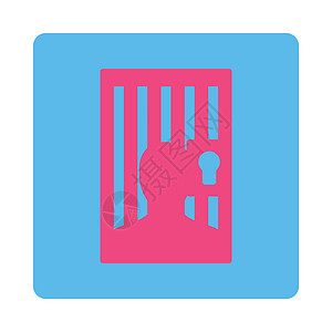 粉色指纹素材监狱图标警察警卫法官正方形蓝色囚犯惩罚犯罪圆形刑事背景