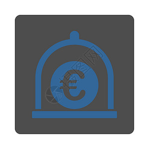 储物图标欧元标准图标现金基金储物盒店铺正方形储蓄圆顶储物柜银行商业背景