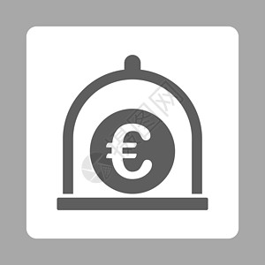 储物图标欧元标准图标资本金库储物盒货币按钮基金订金银行硬币安全背景