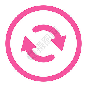 粉色平面箭头刷新平面粉红色整形光栅图标背景