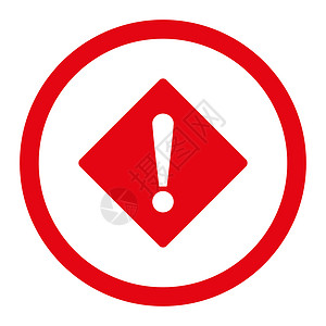 危险信号图标错误平面红色整形光栅图标安全警告感叹号危险字形信号预防事故警报菱形背景
