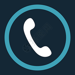 电话平板蓝色和白颜色四轮光栅图标戒指拨号白色电话号码扬声器深蓝色背景热线讲话电讯背景图片