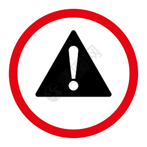 安全警告图标红色和黑色整形光栅图标的警告平板加红和黑颜色注意力风险报警冒险界面预防攻击字母问题惊呼背景