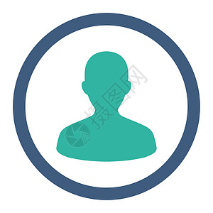 人头像图标用户平板钴和青青色四角光栅图标成人员工成员性格反射社会男人帐户数字身份背景