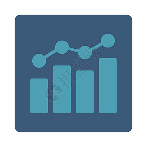 蓝色的信息图矢量图分析图标利润数据报告进步条形金融信息字形统计蓝色背景