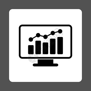 分析图表图标监测图标展示统计生长字形销售量金融电子电视进步灰色背景